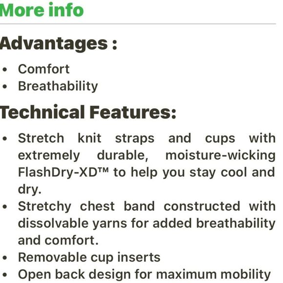 THE NORTH FACE BRALETTE WITH LEAD IN WILD GINGER HAS REMOVABLE PADS SIZE XS NWT - Picture 3 of 4